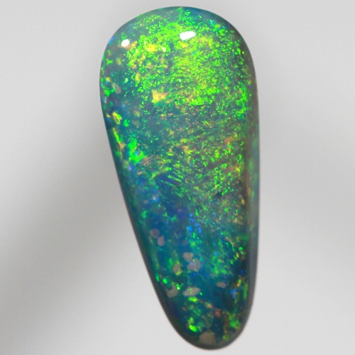 SOLID BLACK OPAL Emerald green fire, bright and always showing colour
